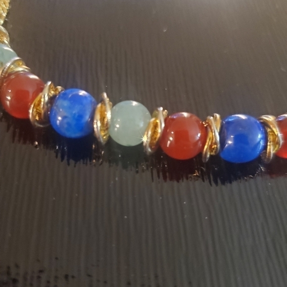 Vintage gold plated beaded necklace - Picture 4 of 5